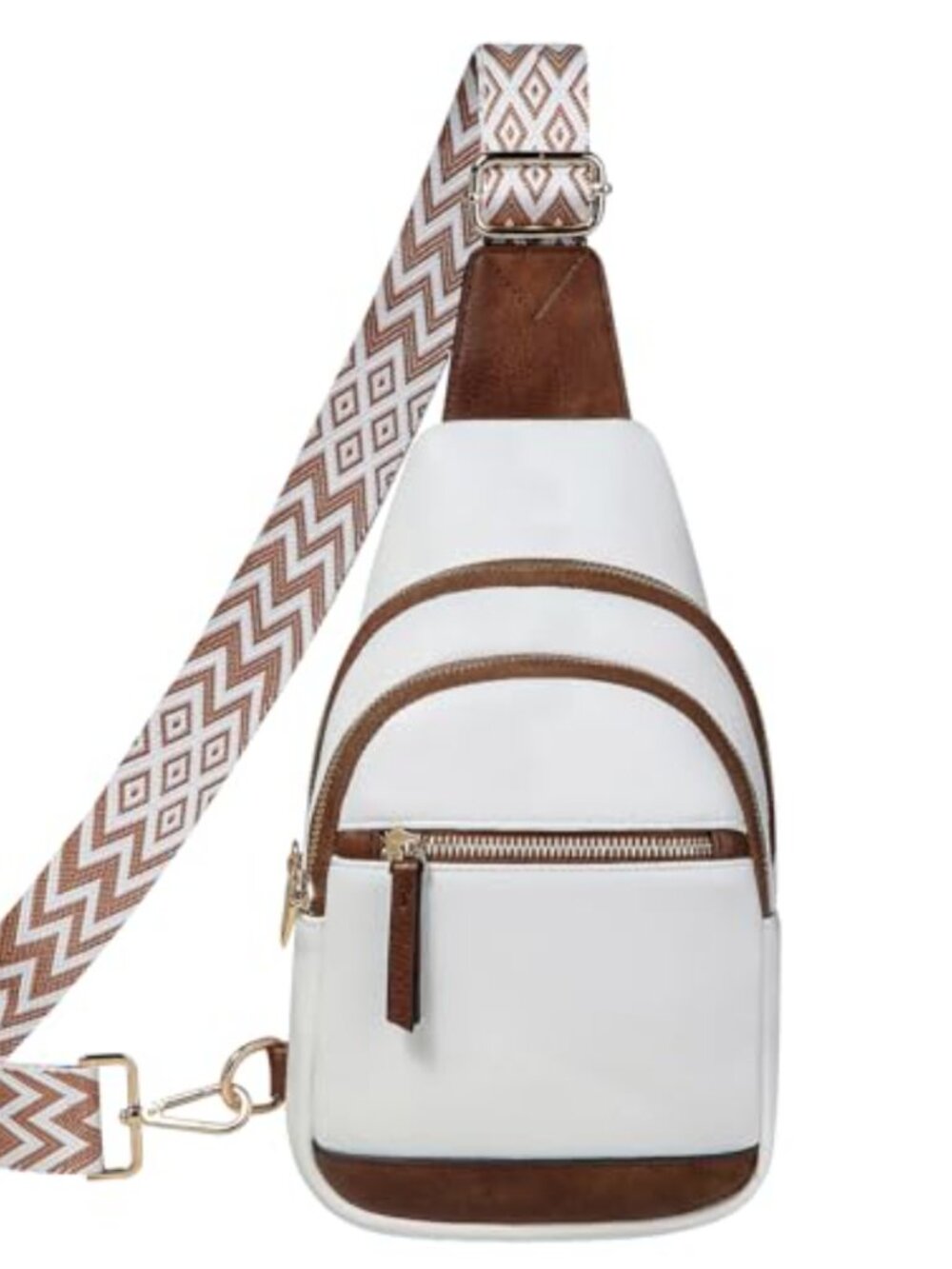 Vegan Leather Sling Bag Crossbody Small Adjustable Strap Travel